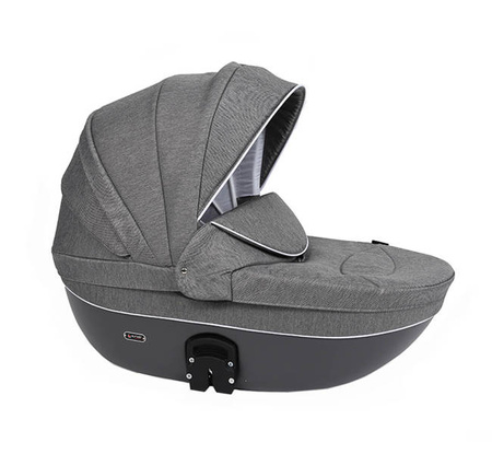 Kunert Mila Wózek Głęboko-Spacerowy 2w1 Czarny Biała Rama Koła Żelowe