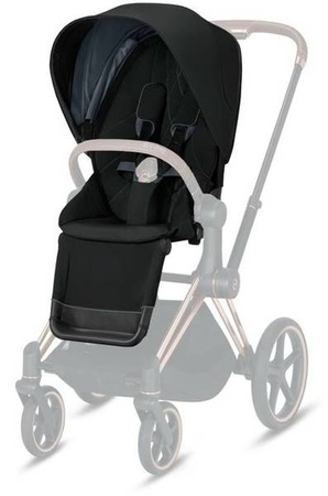 Cybex e-Priam 4.0 Wózek Głęboko-Spacerowy Rama + Tapicerka + Gondola 2w1 Deep Black