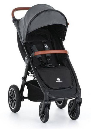 Petite&Mars Street+ Air Wózek Spacerowy Stelaż Oak z Osłoną na Nóżki + Budka Carbon Grey