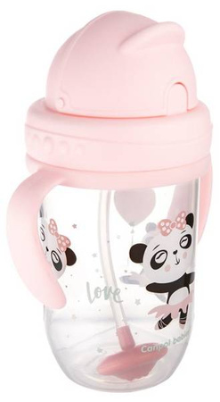 Canpol Babies Exotic Kubek Niekapek z Rurką i Odważnikiem 270ml 56/606 Pink