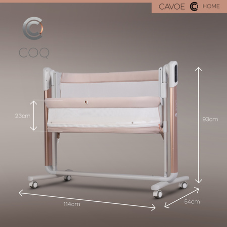 Cavoe Elektryczna kołyska łóżeczko 4w1 COQ Cashmere