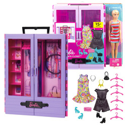 Mattel Barbie Szafa + Lalka + Akcesoria