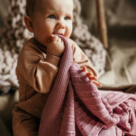 Eevi Kocyk Bawełna Warkocz Biały