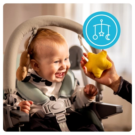 Kidnort Jordgubbe Krzesełko do Karmienia Szare