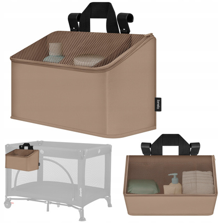 Lionelo Sidepocket Medium Organizer na łóżeczko wiszący przybornik 43x15x23 Beige