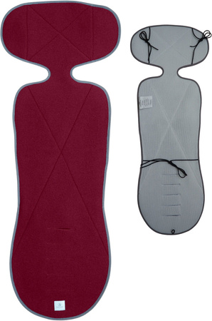 Simple Wool Very Merry 2.0 Wkładka Termoaktywna z Wełny Merino do Fotelika 15-36 kg Bordowa