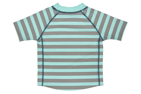 Lassig, Koszulka T-shirt do pływania Striped aqua, UV 50+