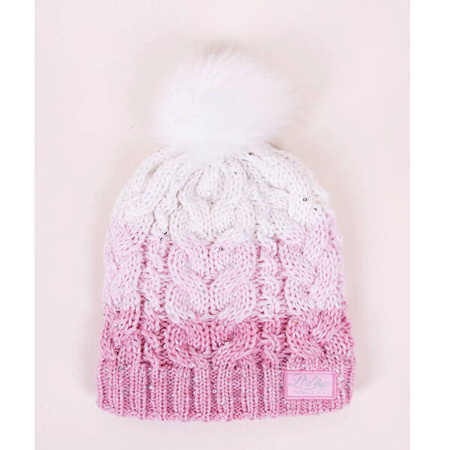 Yo! Zimowa Czapka Dziewczęca Ocieplana z Pomponem 50-52