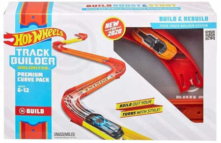 Hot Wheels Track Builder Unlimited Zestaw do rozbudowy Zakręty GLC87 GLC88