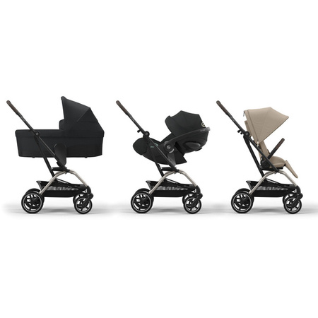 Cybex Eezy S Twist Plus 2 Wózek Spacerowy Rama Taupe Almond Beige 2024