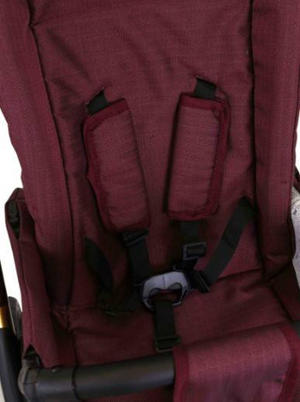 Kunert Mila Premium Wózek Głęboko-Spacerowy 2w1 Szary Len + Kostka Złota Rama Koła Żelowe