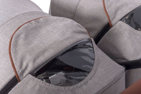 Easy Go Domino Wózek Bliźniaczy Latte