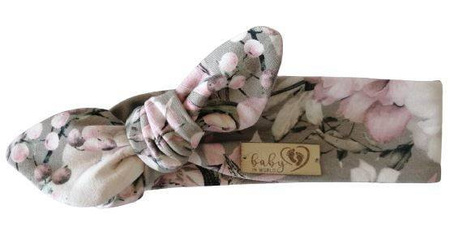 Baby In World Opaska Niemowlęca Grey Roses 3-6 m