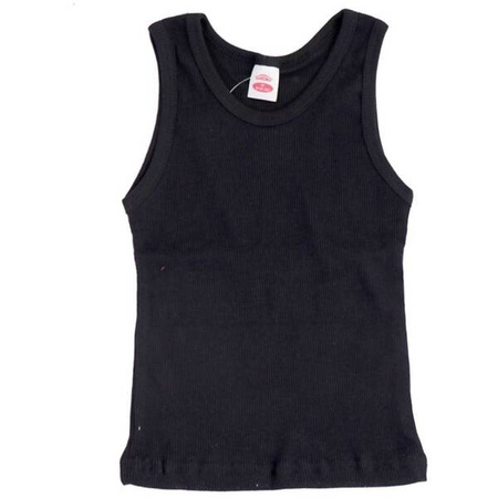 Makoma Bawełniana Koszulka Bez Rękawów Czarna 80cm