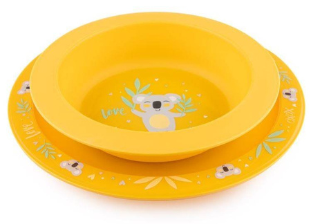 Canpol Babies Zestaw Naczyń Exotic Animals 56/523 Yellow