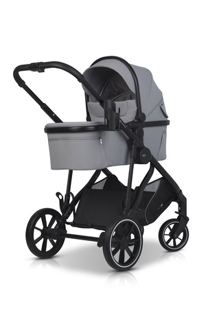 Easy Go Duoflex Wózek Głęboko-Spacerowy Bliźniaczy Rok po Roku Cloudy Gray 2 Siedziska 2 Gondole