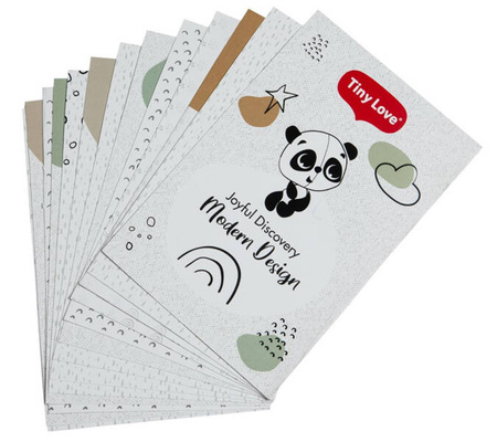 Tiny Love Décor Gimnastyka / Mata Edukacyjna z Drewnianym Stojakiem Czarno-biała