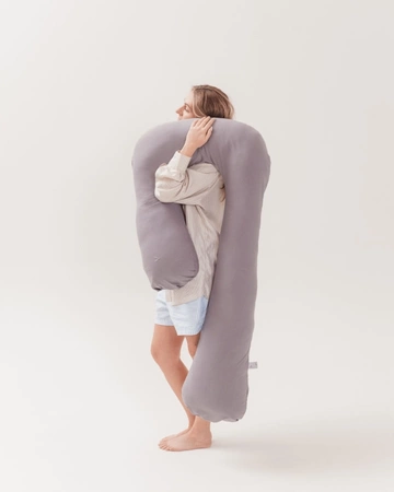 Piapimo Poduszka Ciążowa do Spania Typu 7 Jersey Szara