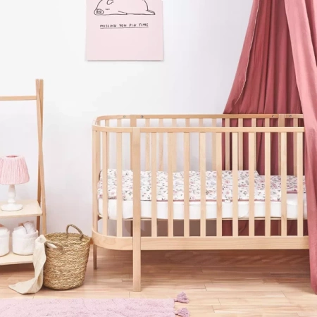 ATB Grand Zaokrąglone łóżeczko dziecięce 140×70 Drewniane