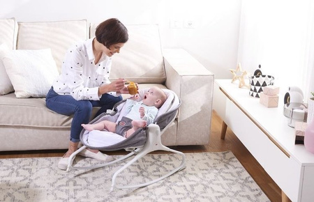 Tiny Love Wielofunkcyjny Leżaczek-Bujaczek z Funkcją Krzesełka 3w1 Grey