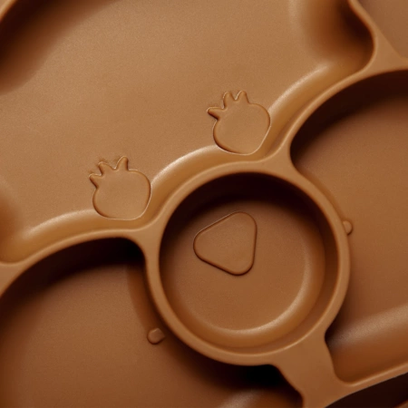 Kidnort Retter Brun Silikonowa Podkładka z Przegródkami Brązowa