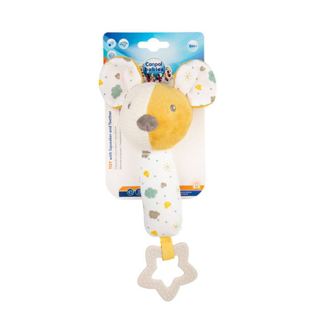 Canpol Babies Mouse Pluszowa Zabawka z Piszczkiem i Gryzakiem 77/205