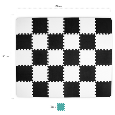 Kinderkraft Luno Mata Piankowa Puzzle Black