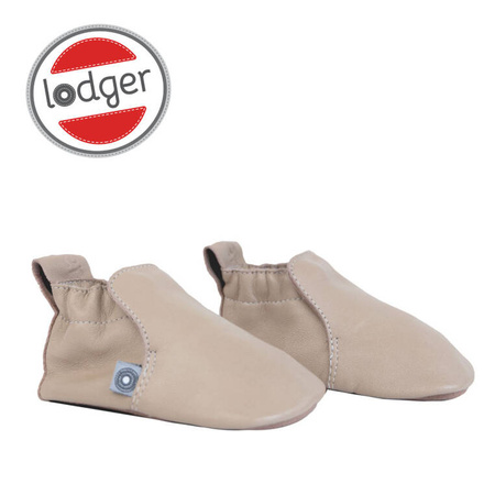 Lodger Skórzane buciki dla niemowląt kremowe Stepper Birch r. 19