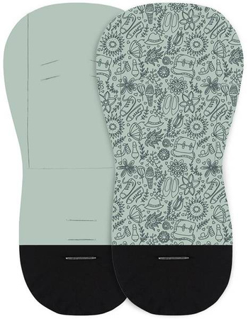 Petite&Mars Foamy Dwustronna Wkładka do Wózka Green Hipster