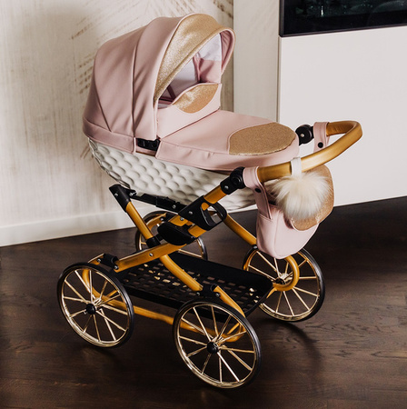 Adbor Lulu Wózek dla Lalek Ekoskóra 03