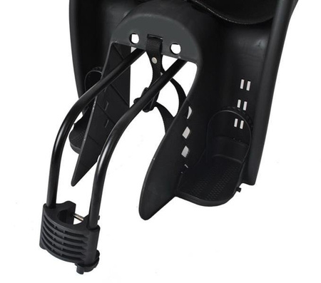 FOTELIK ROWEROWY ADVENTURER MOCOWANY NA BAGAŻNIK LUB RAMĘ 5-PUNKTOWE PASY DO 22 KG CZARNY Czarny