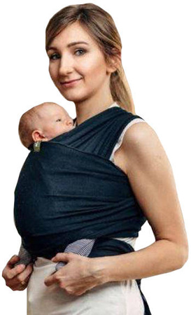 LennyLamb Chusta do noszenia dzieci, elastyczna - Czarny - rozmiar standardowy 5.0 m (100% bawełna)