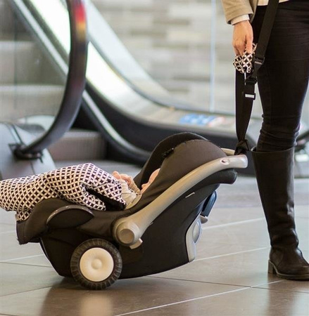 Rollersy Adaptery z Kółkami do Fotelików Samochodowych Grey