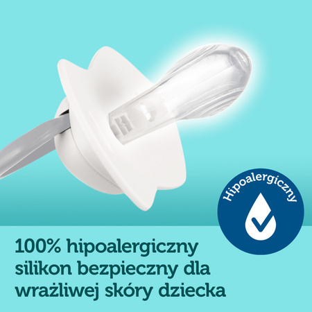 Canpol Babies Smoczek Silkonowy Symetryczny Neon Love 6-18 m 2 szt Girl