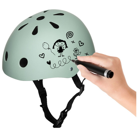 MoMi Mimi Dziecięcy Kask Rowerowy Zielony Matowy