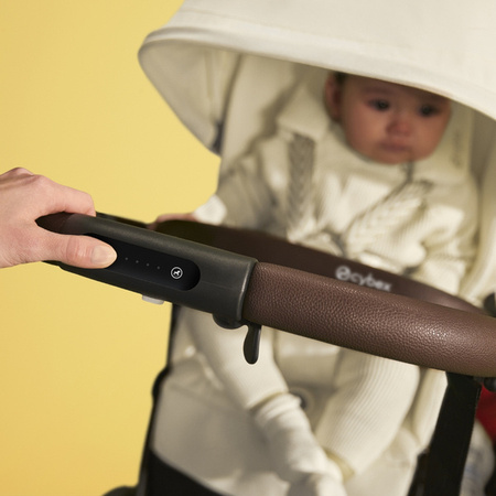 Cybex E-Gazelle S Wspomagany Wózek Spacerowy Rama Taupe Almond Beige + Cybex Śpiworek Snogga Almond Beige