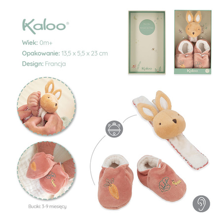 Kaloo Zestaw Prezentowy 2 w 1 Królik Petites Chansons Pomarańczowy