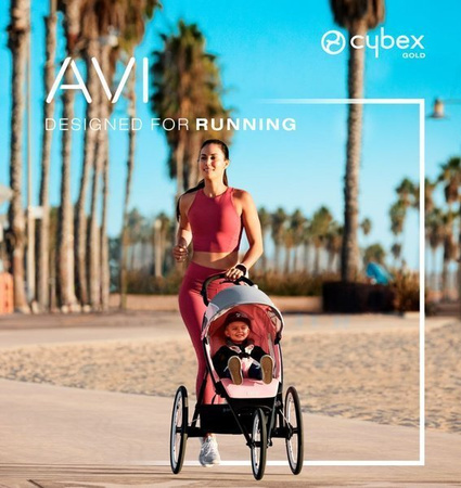 Cybex Avi Wózek Spacerowy Do Biegania Cybex Sports Powder Pink by Anna Lewandowska 2023