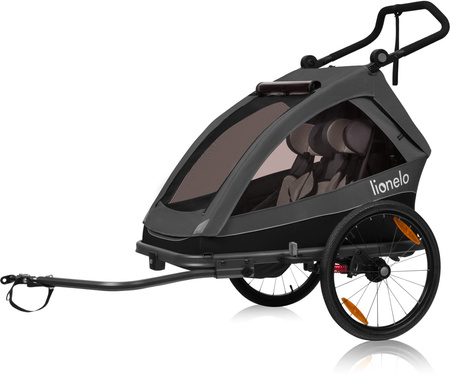 Lionelo Cama - Podwójna Przyczepka Rowerowa Grey Graphite