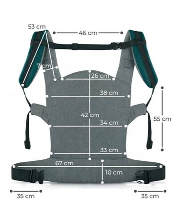 Kinderkraft Milo Nosidełko Nature Vibes Green