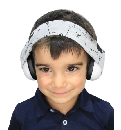 EciPeci Słuchawki Wygłuszające Pandy Szare