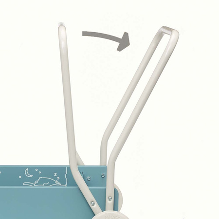 Micki Drewniany Chodzik Pchacz do Nauki Chodzenia Niebieski