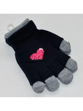 Rękawiczki 5p girl akrylowe podwójne z ABS 18cm