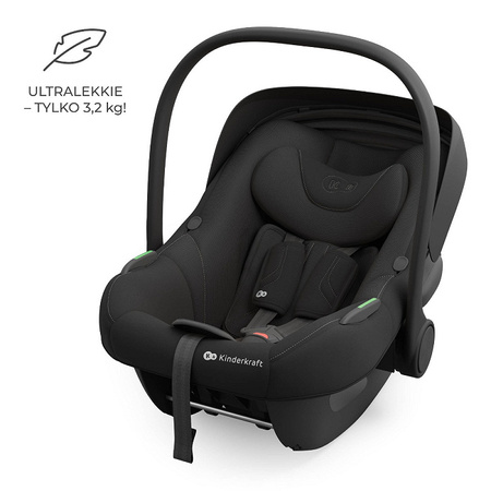 Kinderkraft Zestaw 3w1 Endura Safe Modular System Fotelik Samochodowy 0-36 kg Black