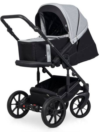 Riko Nuno Pro Wózek Głęboko-Spacerowy 2w1 z Miękką Gondolą Grey Fox