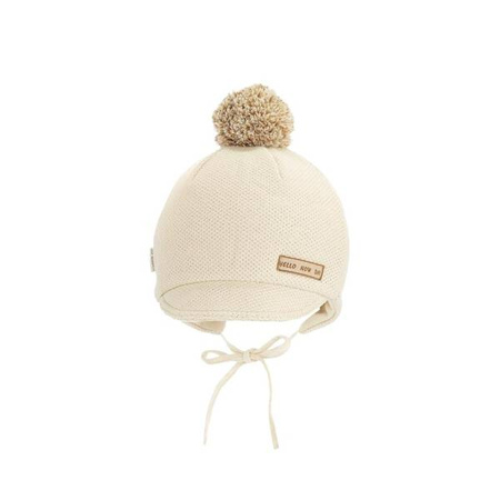 Iltom Czapka Bawełniana Ecru 42cm