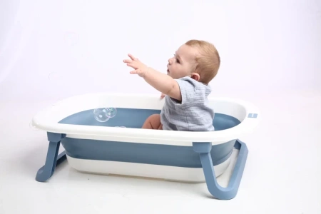 Babyhood BH-323B Składana Wanienka Dziecięca Comfort Niebieska