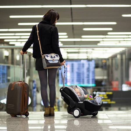 Rollersy Adaptery Z Kółkami Do Fotelików Samochodowych Black