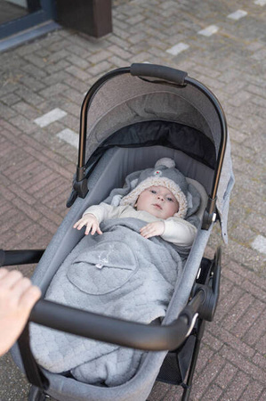 Lodger Polarowy Wielofunkcyjny Otulacz Do Fotelika Samochodowego Szary Fleece Drizzle