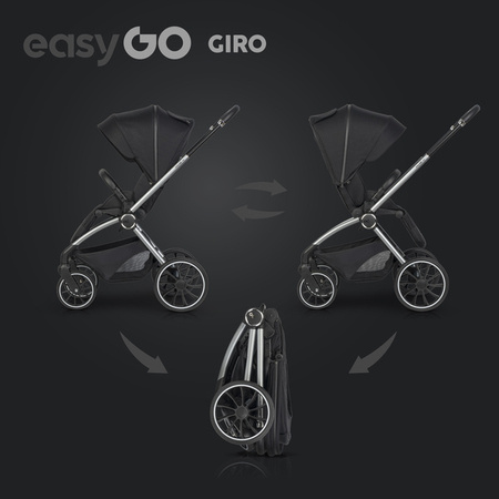 EasyGo Giro Wózek Głęboko-Spacerowy Ebony Black